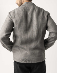 Castello d'Oro Grey 100% Linen Jacket thumbnail 2